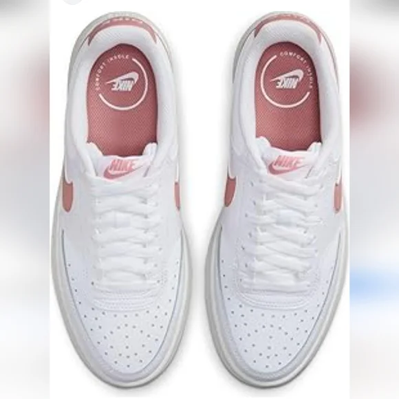 NEW Nike Court Vision Alta Women's Shoes In White/Sail/Red Stardust Size 10 - Picture 15 of 15